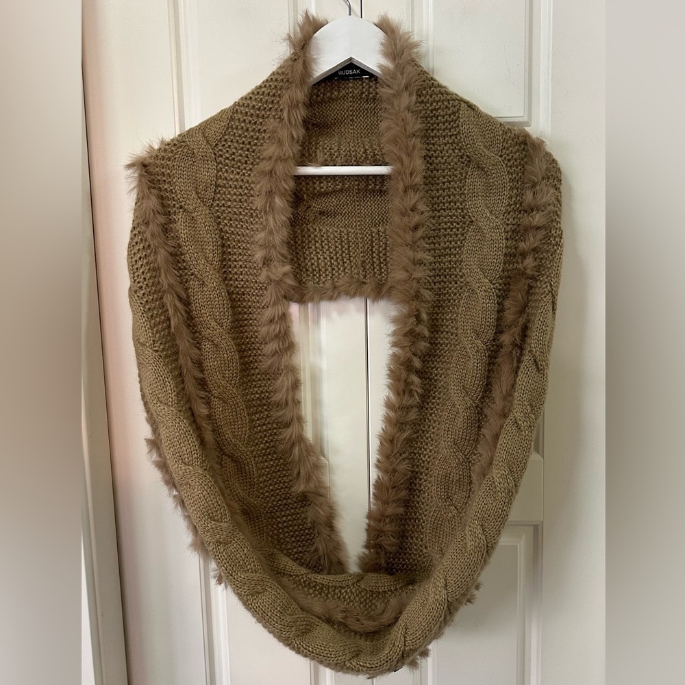 Rudsak Authentic Rabbit Fur & Knit Infinity Scarf - Picture 3 of 6